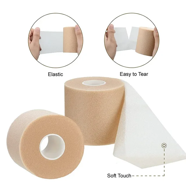 4/6 Pieces Foam Underwrap Sports Tape Pre Wrap Athletic Tape  Bandage for Ankles Wrists Hands Knees 4