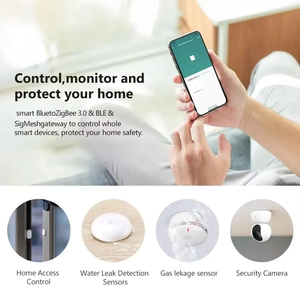Tuya Zigbee Door Window Sensor Gateway Hub Water Leak Detector Pir Motion Sensor