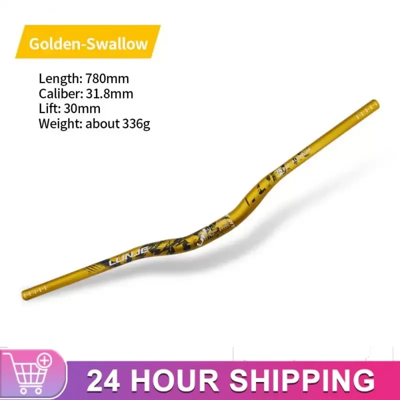 Bike Swallow Handlebar Lunje Downhill Handlebar Horizontal Multiple Uses 720mm 780mm Aluminum Alloy
