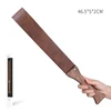 46.5CM Genuine Leather Horse Paddle Training Crop Equestrian Submissive Riding Beat Bat，Handmade Walnut wood Handle 4