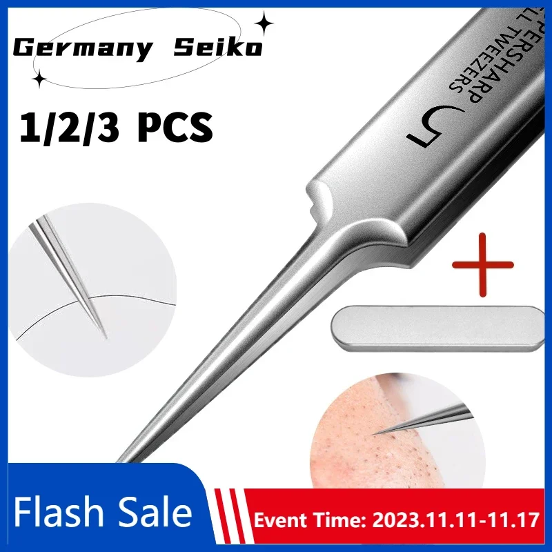 German Ultra-fine Cell Pimples Blackhead Clip Medical Tweezers Beauty Salon Special Scraping Pore Cleaner Artifact Acne Needle precision tweezers tweezer tool pimples blackhead tweezers blackhead clip tweezers
