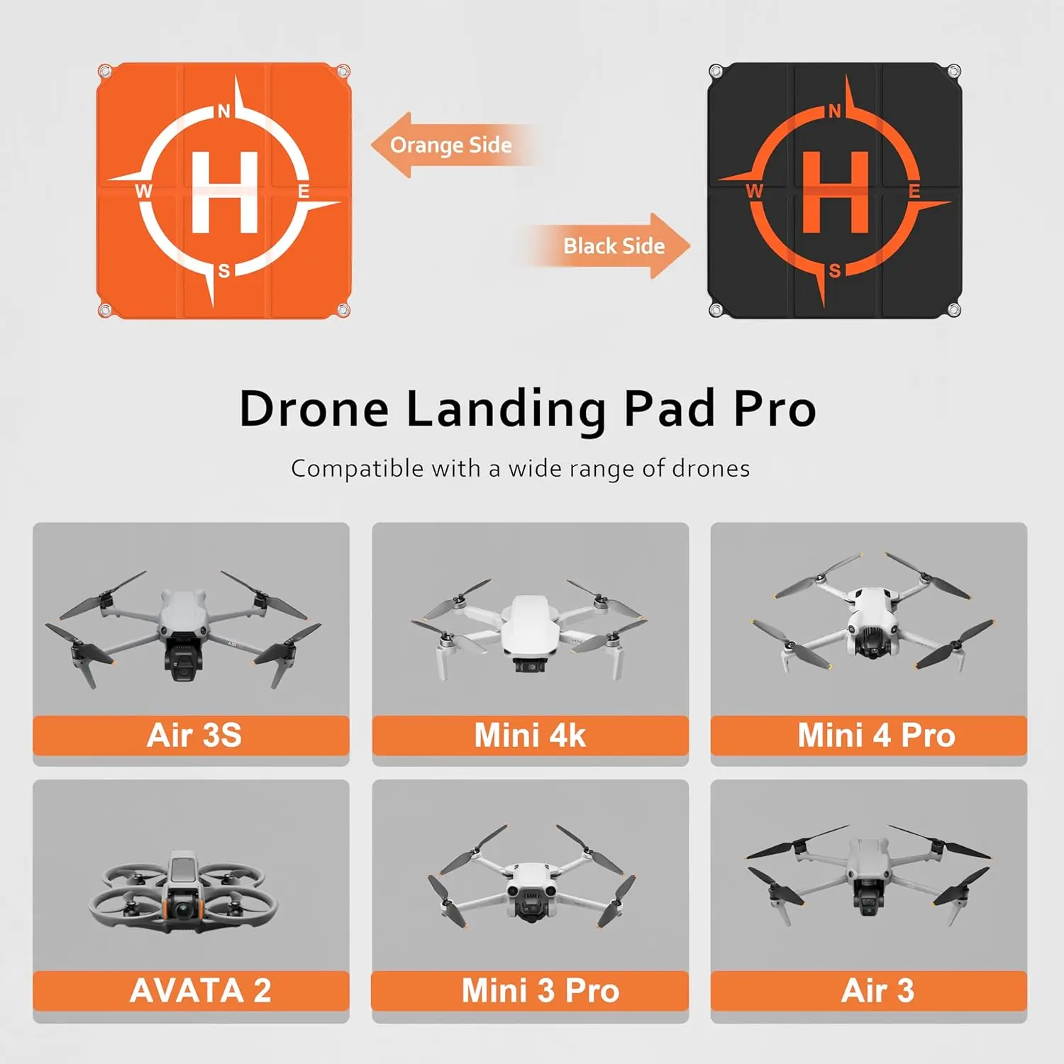 Plateforme d'atterrissage pliable STARTRC pour drone dépliée, détails des coutures et du tissu