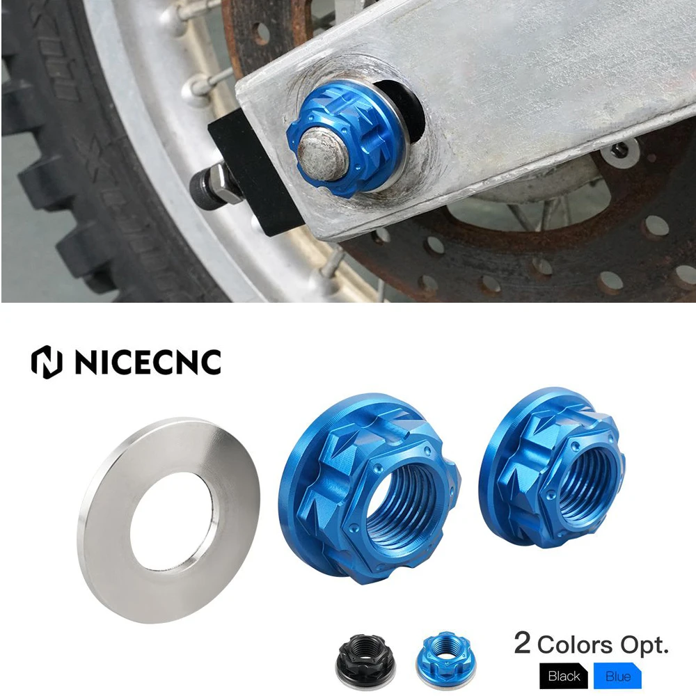 NiceCNC Motorcycle Front Rear Axle Nut Washer For Yamaha YZ85 2002 2003