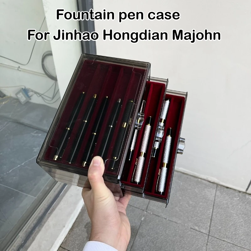 Espositore Multistrato di Lusso per 15 Penne Stilografiche, Organizzatore per Collezionisti, Vetrina per Penne, Forniture Scolastiche e Cancelleria - immagine 3