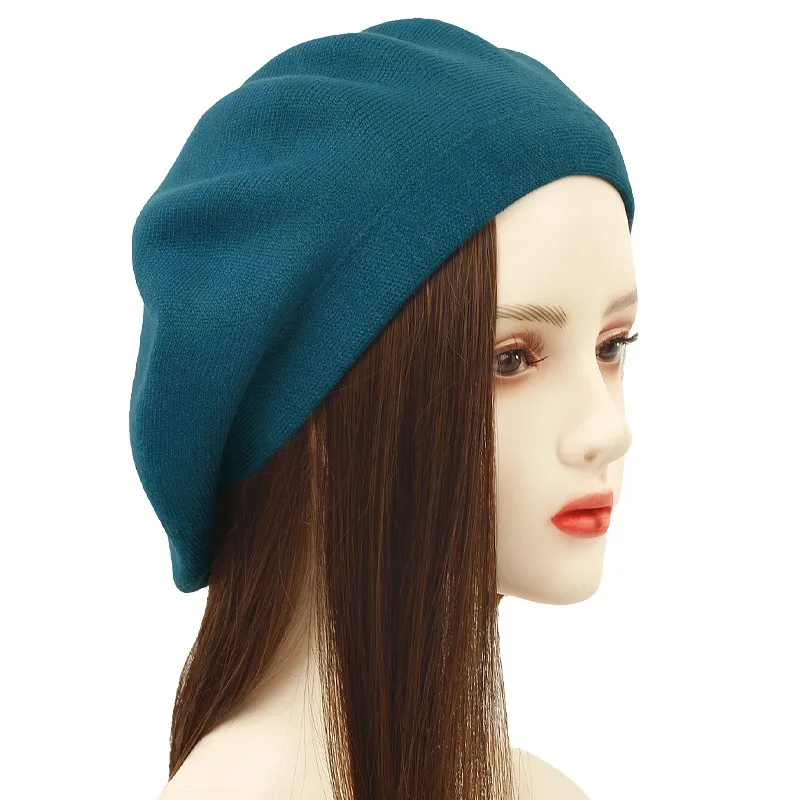 

Women's Winter Hat Berets New Wool Cashmere Womens Warm Brand Casual High Quality Knitted Hats For Females Cap