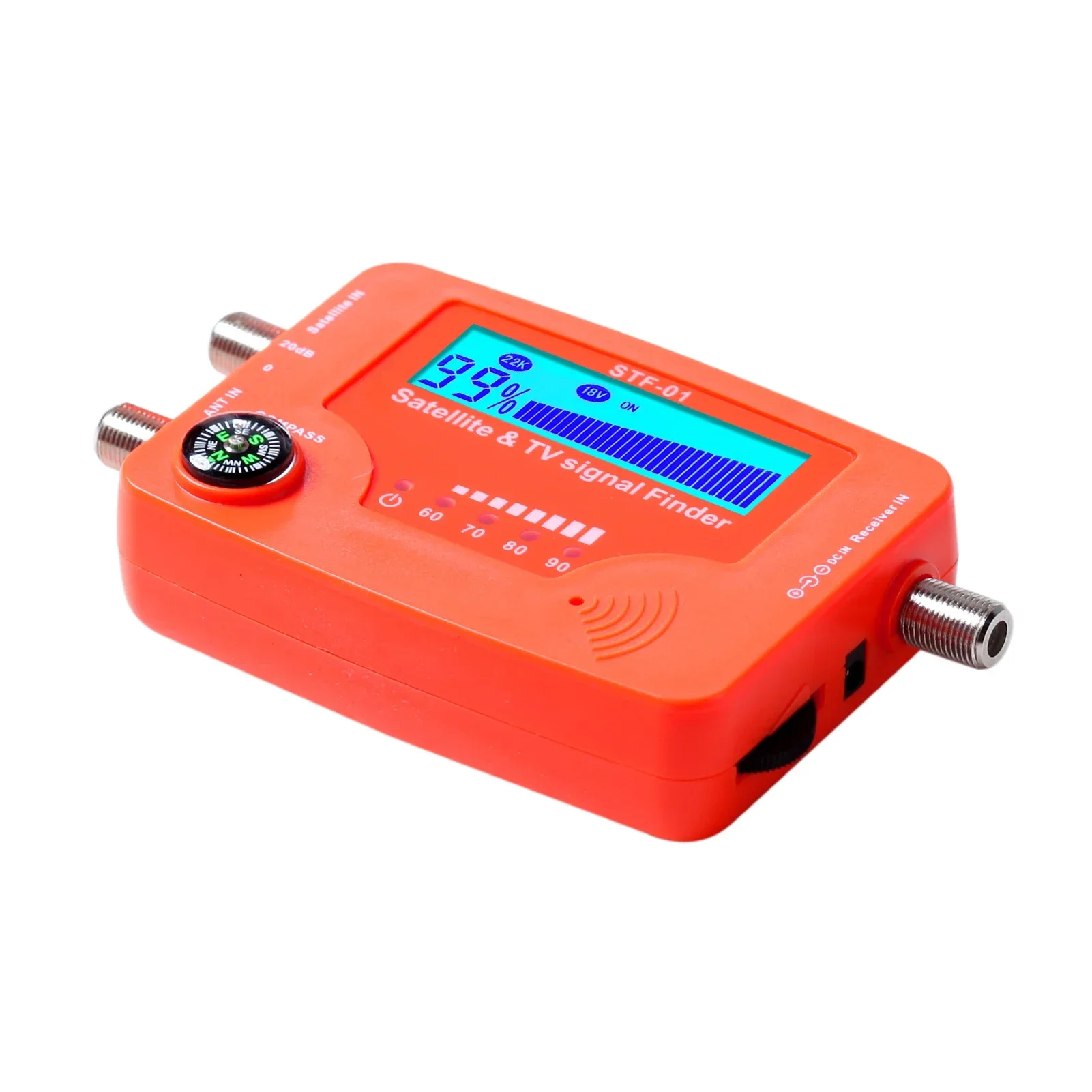 2 in 1 Satellite and TV Signal Finder LCD Digital Satellite Finder Portable Antenna Signal Strength Meter Finding Meter
