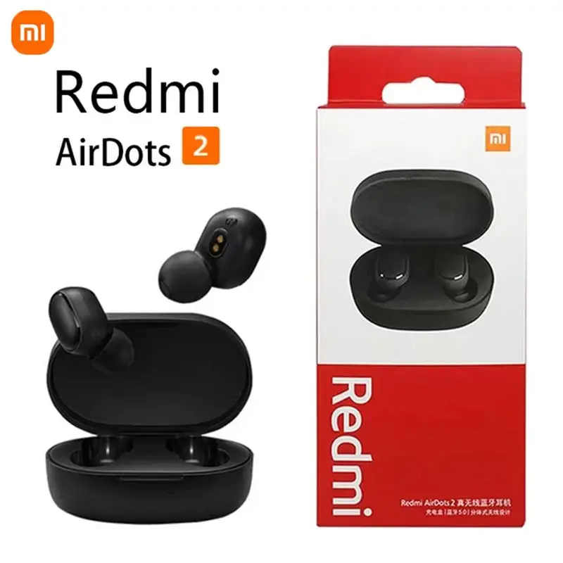 XIAOMI Redmi Airdots 2 Wireless Bluetooth Headset with Mic Earbuds Fone Bluetooth Earphones TWS Wireless Headphones