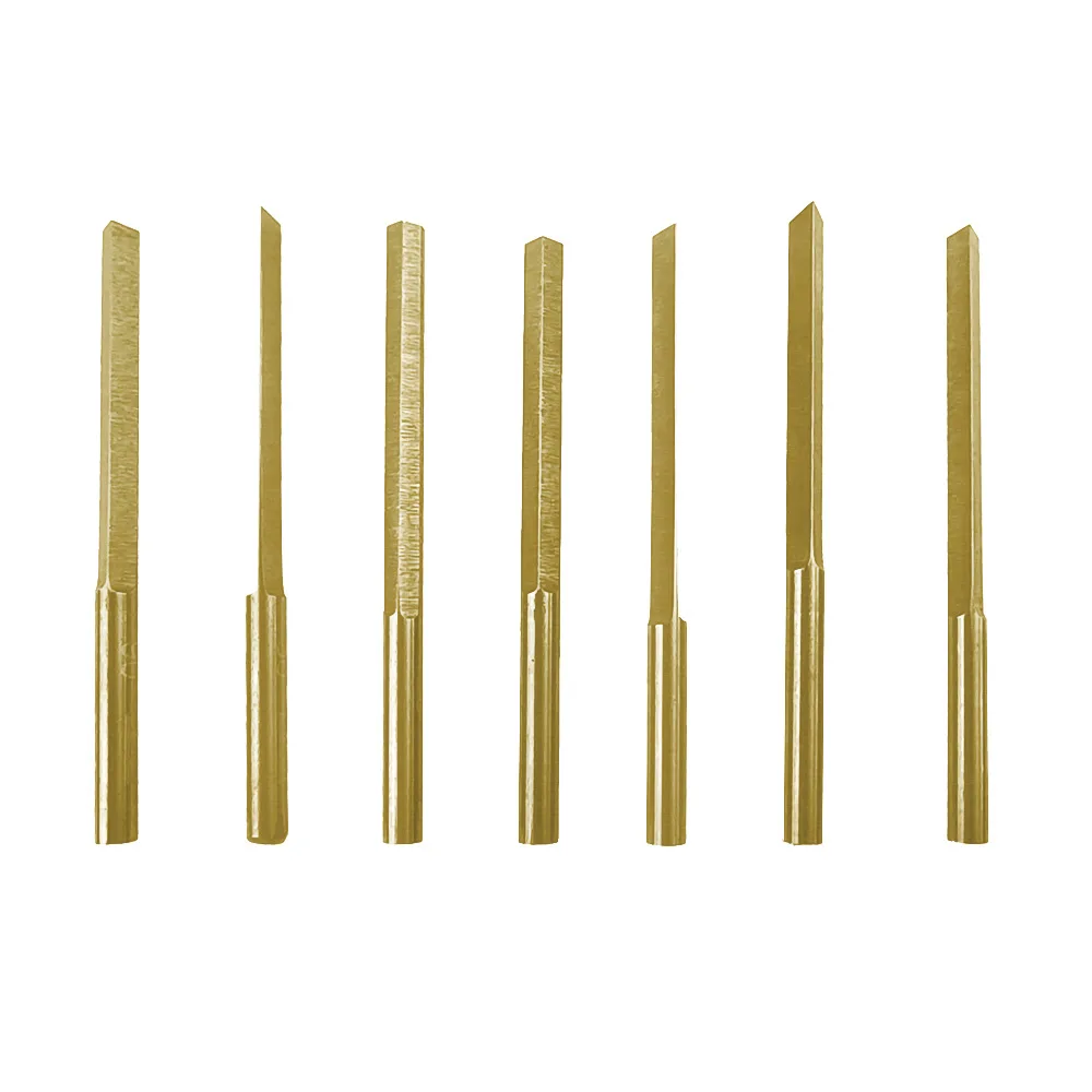 Tungsten Steel Engraving Knives Jewelry Pneumatic Carving Accessories Spatula Triangle Graver Metal Blades DIY Making Tools