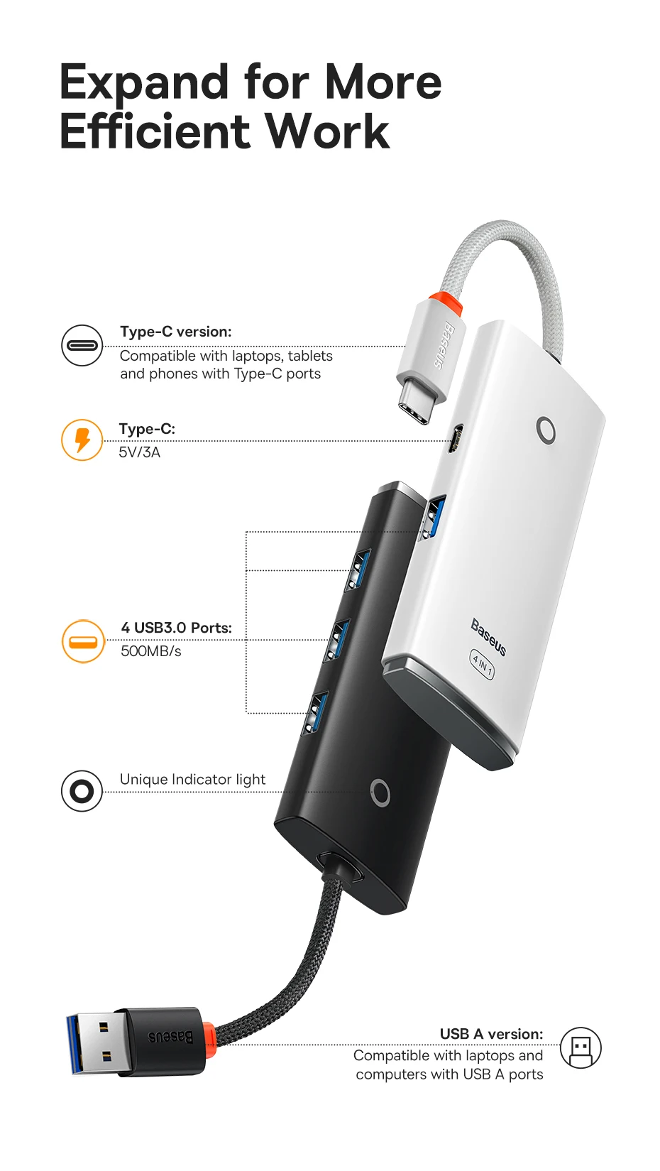 C HUB USB Tipo C para Multi