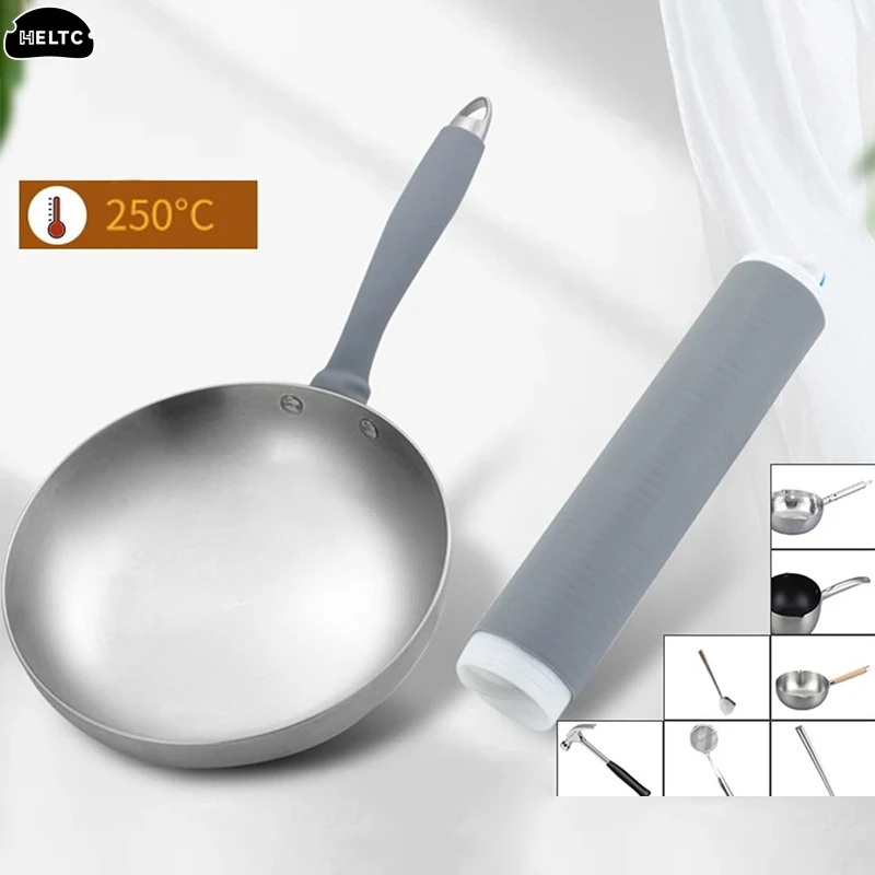 Pan Handle Cover Self-shrink Handle Sleeve Anti-scalding Pot Handle Cover Holder High Heat Resistance Silicone Pot Cover For Frying Pan