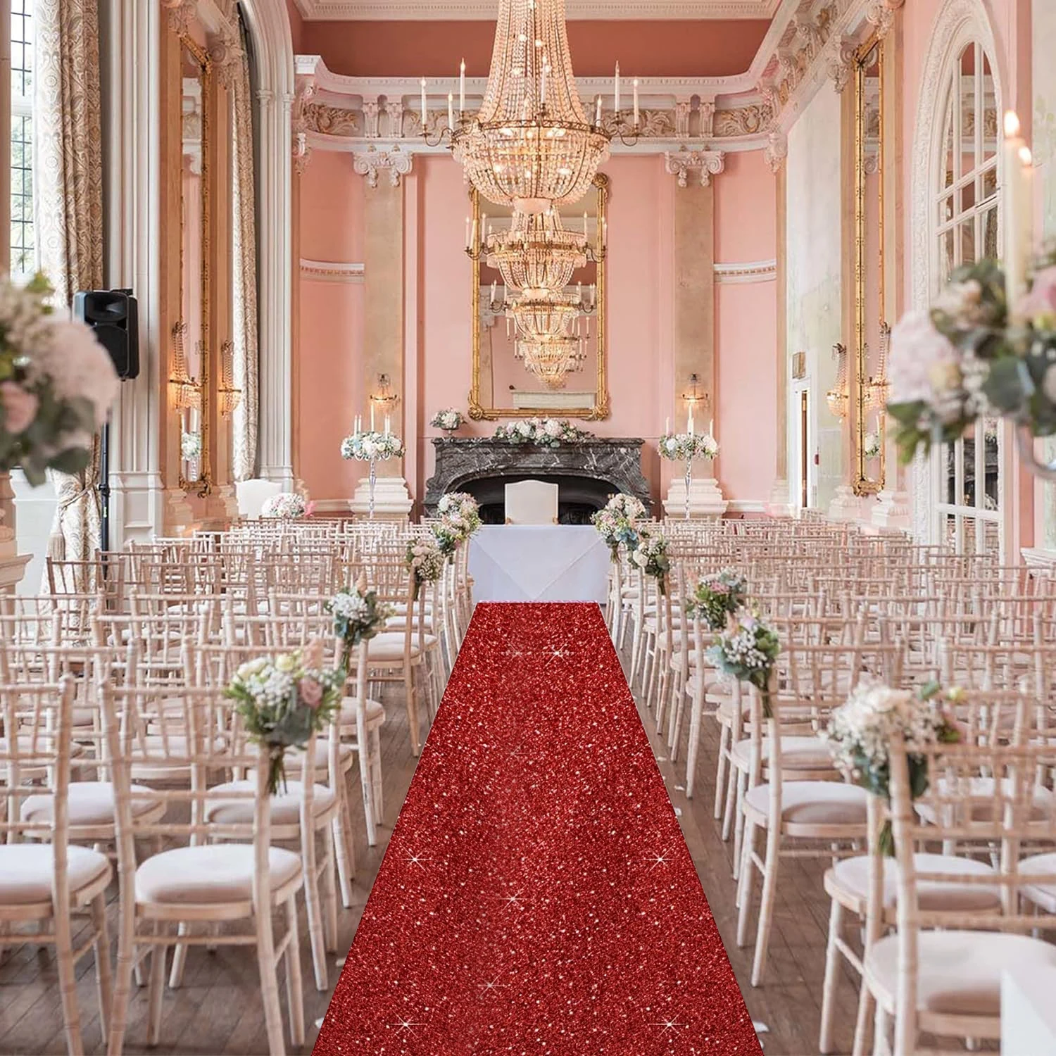 Red carpet runway carpet wedding, Christmas, Thanksgiving, Valentine's Day outdoor accessories, customized length of wedding par wedding carpet