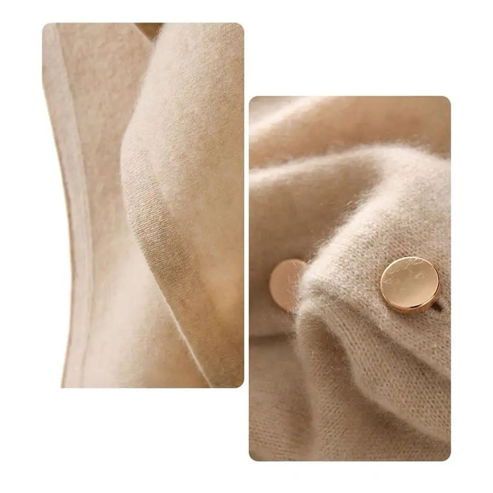 New Autumn Winter Pashmina Shawl with Button Casual Irregular Knitted Thick Warm Poncho Fashion Shoulder Top Sweater Shawl Scarf