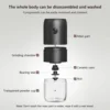 New Electric Coffee Grinder USB Type-C Charging Portable Nuts Grains Pepper Coffee Bean Grinder Home Travel Black grinder 6
