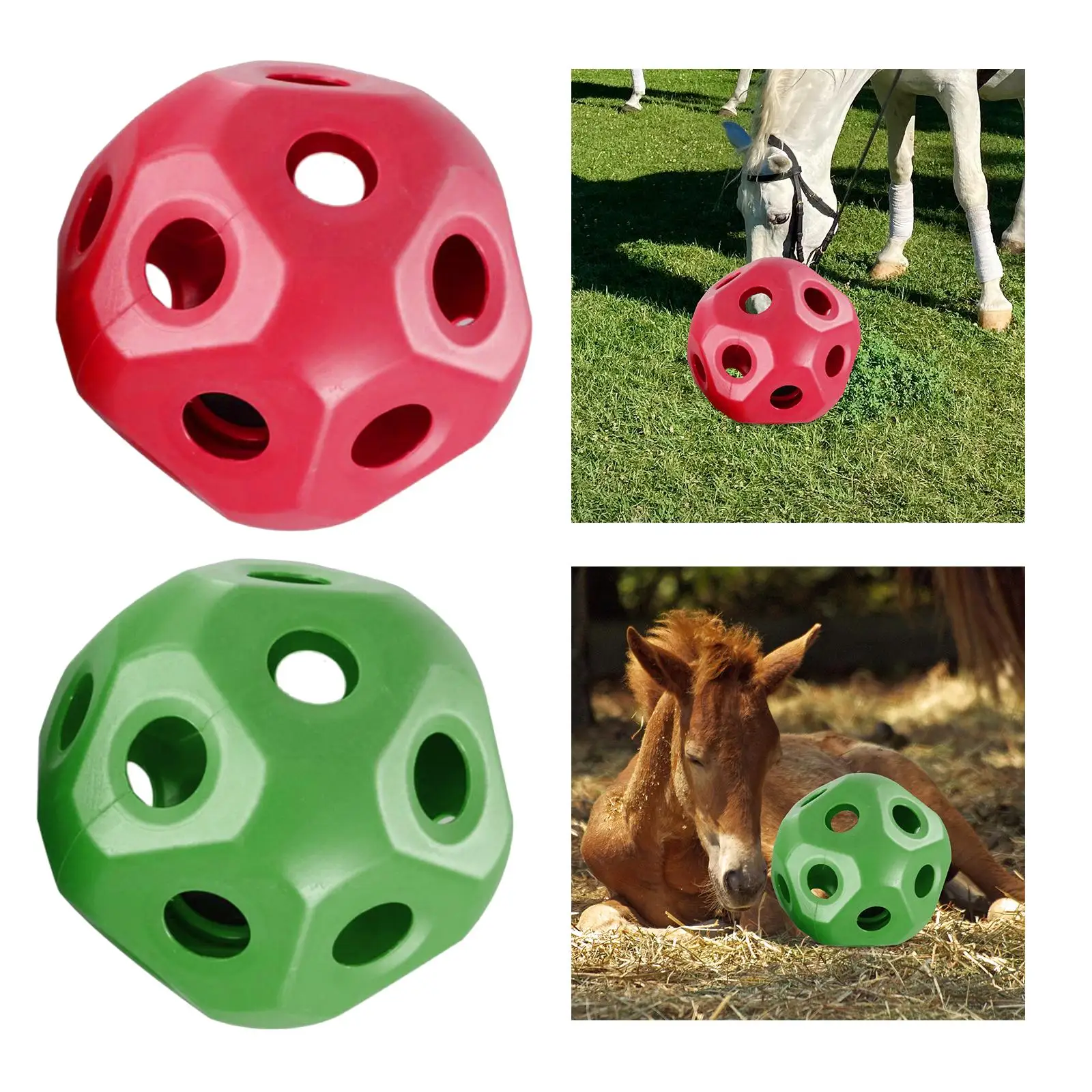 Funny 15.7" Horse Treat Ball Treat Feeder Slow feed Hay Ball Multipurpose Feeder 4