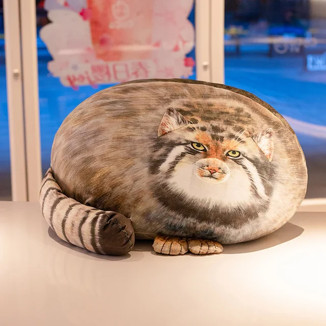 Cuscino Peluche Gatto Delle Steppe Oukeyi - Morbido Decorativo 45 Cm Per Ragazze E Bambini - Foto 9