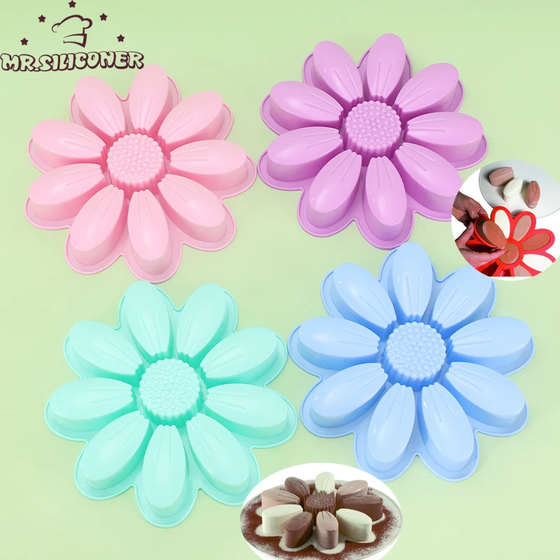 1pc Flower Shaped DIY Silicone Mold, Simple Pink Flower Design Silicone  Mold For DIY