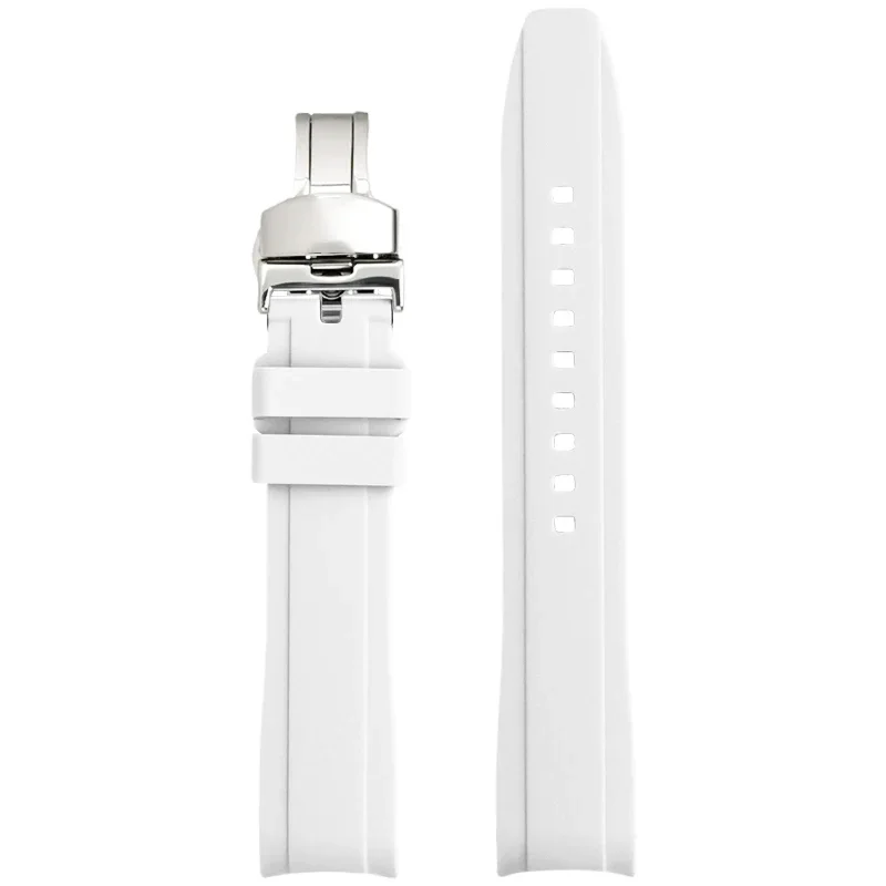 High Tensile Silicone Strap with Universal Curved End and Butterfly Buckle
