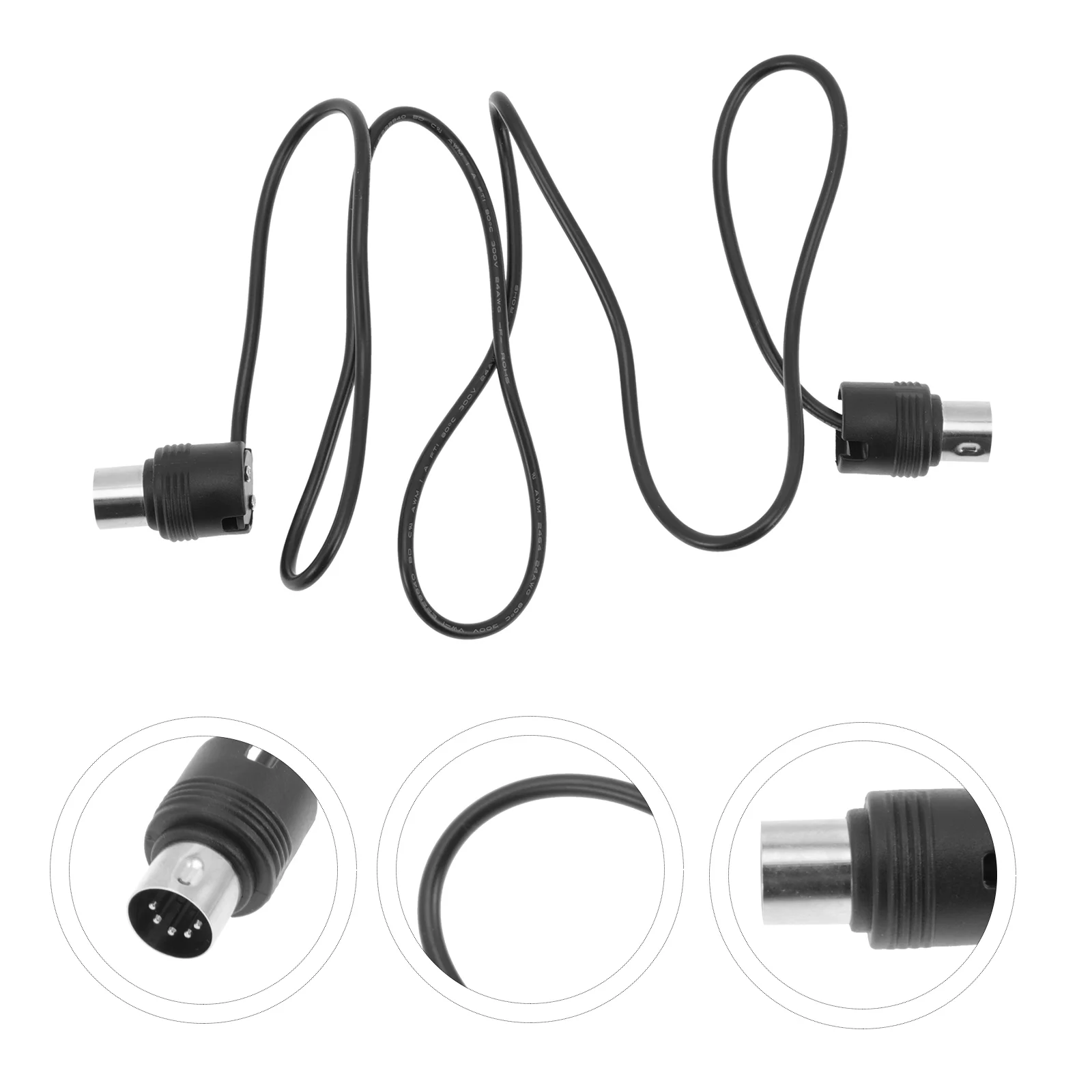 Sound Card Transmission Accessories Right Angle Extension Cord MIDI Instruments 5-pin Accessory Plastic Musical Line images - 6