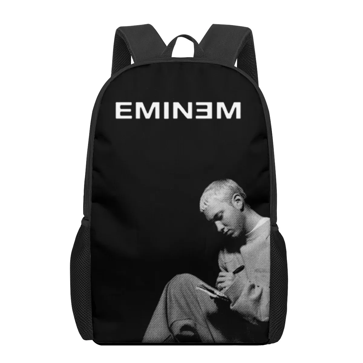 Eminem Backpack Students School Bag USB Travel Bag Shouder Bag Laptop  Ruckpacks