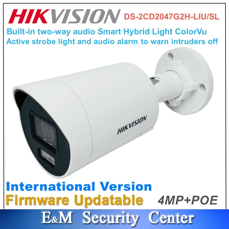 Original Hikvision DS-2CD2047G2H-LIU/SL 4MP POE Smart Hybrid Light