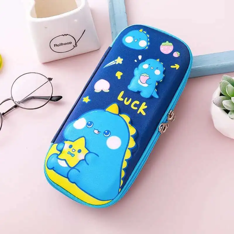 Lytwtw's Cartoon 3D Stereoscopic Space Large Capacity Creativity Pen Pencil Pouch Bag School Supplies Stationery 1 Piece