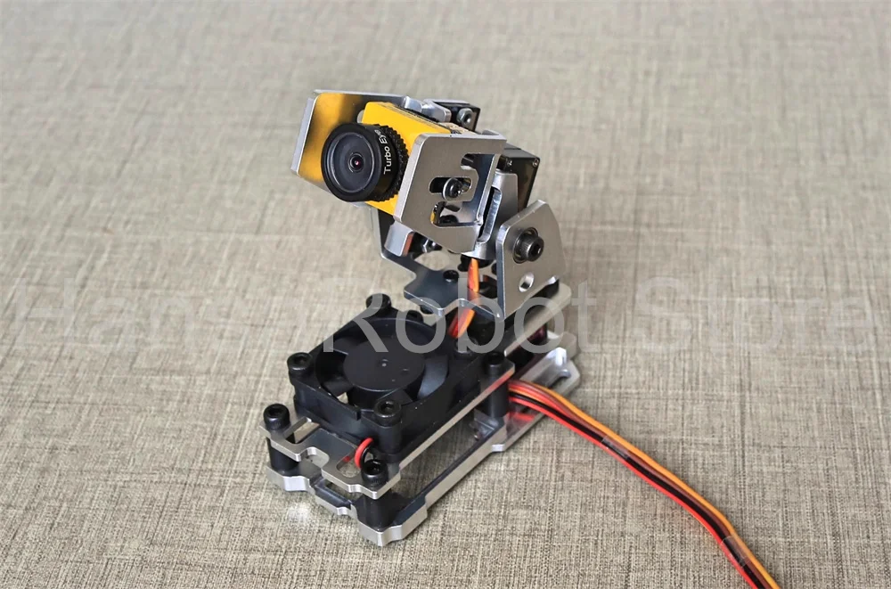 DC 4.8-5V Air Unit Aerial Camera Gimbal Bracket FPV Drone Head Tracker Dual Axle 9G Servo PTZ Support with 5V Fan Radiator
