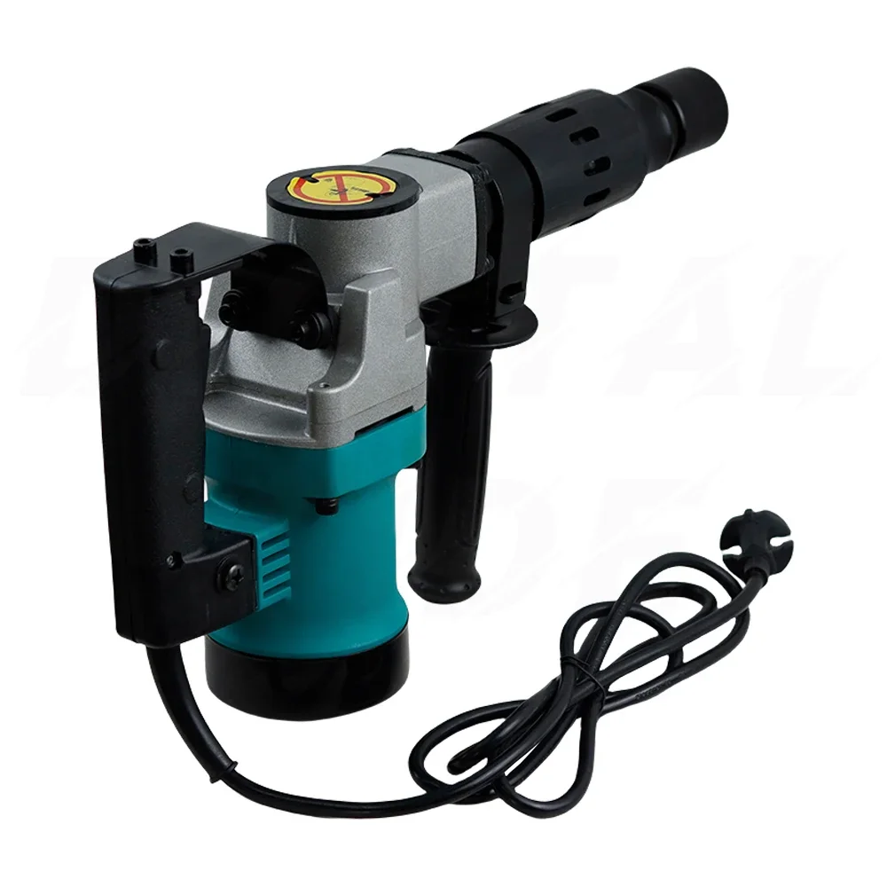 1200W Electric Hammer Drill Heavy Duty Rotary Drill Swivel Demolition Hammer 1500RPM Industrial Grade Concrete Demolition Hammer 4