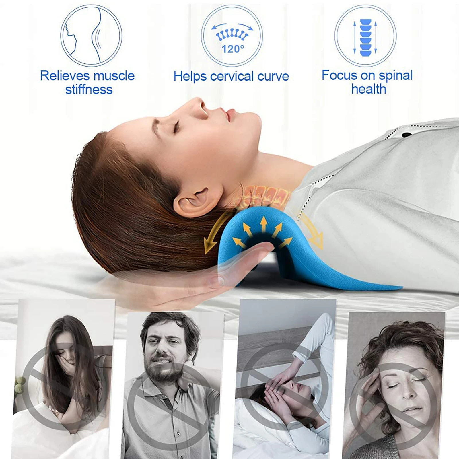 最大80％オフ！ Neck And Shoulder Relaxer Pu Pain Relief Pillow Chiropractic