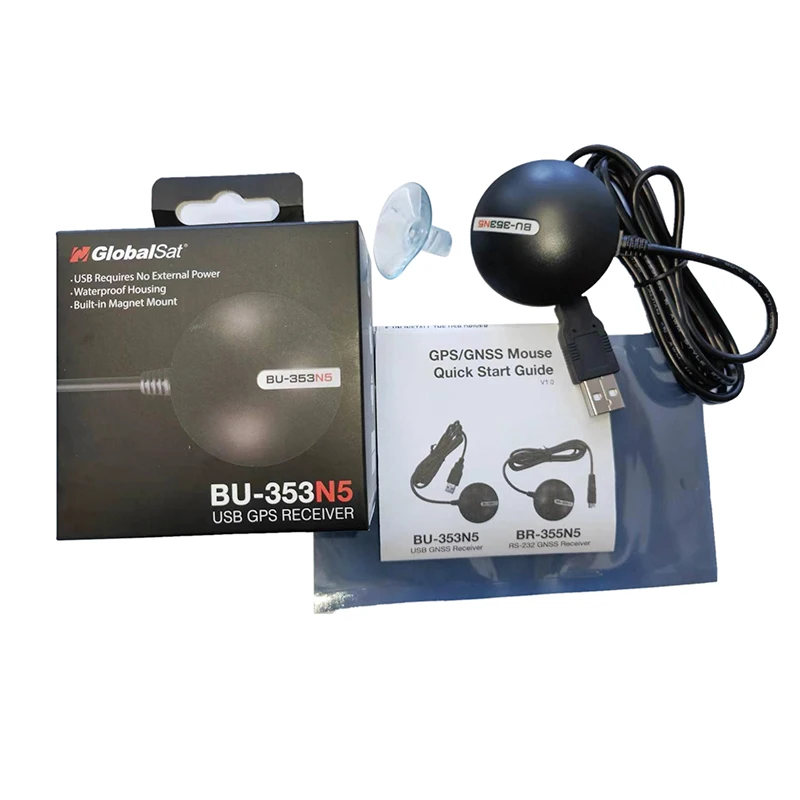 USB GPSレシーバ BU-353 フルセット GlobalSat BU-353N5 USB GPS Receiver G-mouse BU353N5 Replace