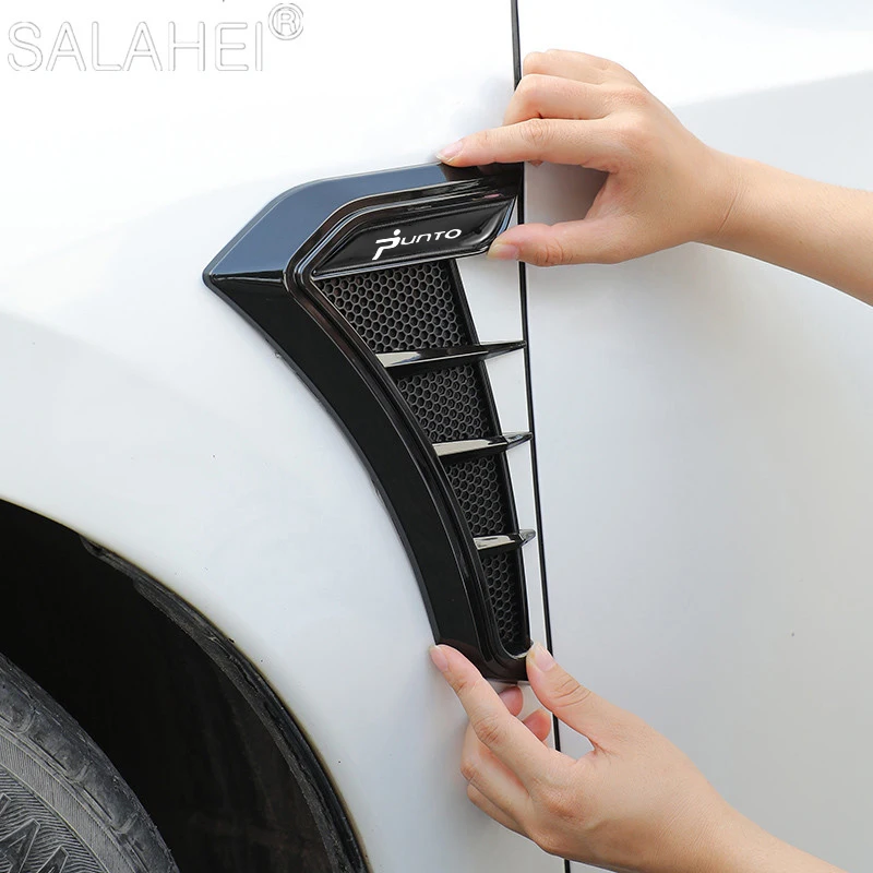 

for Fiat PUNTO 2Pcs Universal Carbon Fiber Car Side Leafboard Flank Fender Modified Stickers Car Styling Exterior Accessories