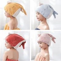 New Shark Dry Hair Cap Soft Microfiber Shower Cap Towel Bath Hats for Women Quick Drying Soft for Kid Turban Head Girl Towel 1