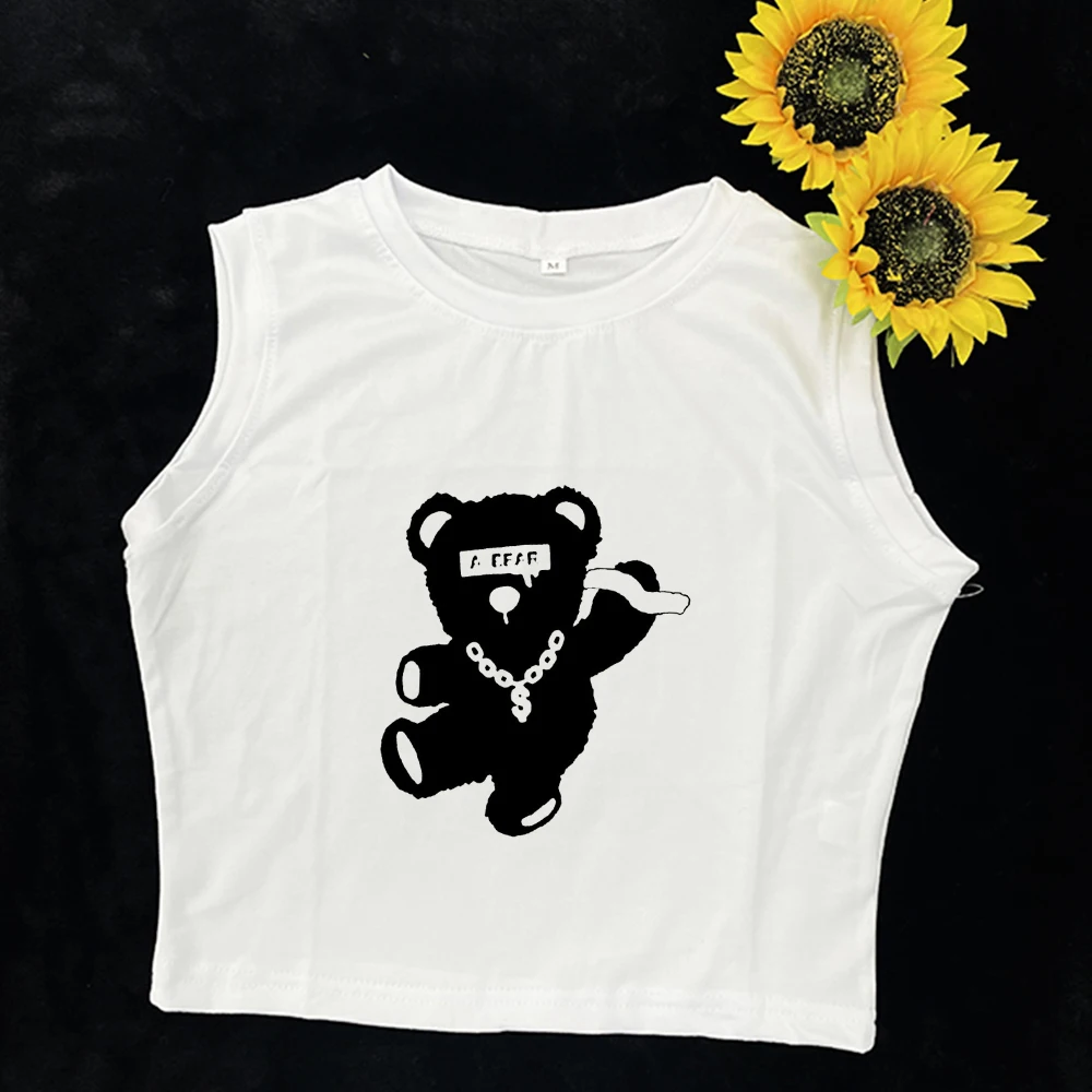 Short-sleeved T-shirt pure cotton women summer new spice girls high waist slim short crop clothing tide sweet and spicy