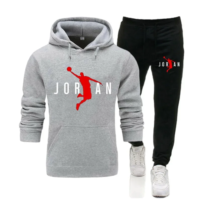 2024 Fall Winter Men's Tracksuit Hoodie Pants 2Pcs Sets Suit Leisure Sweatshirts Sweatpants Fashion Trends Brand Clothing S-3XL 5