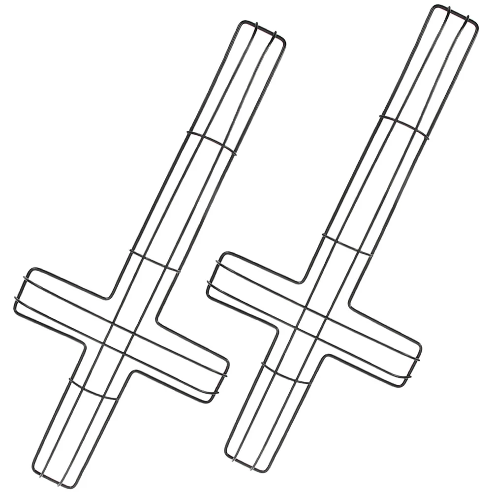 

2/3pcs Cross Shaped Metal Wire Garland Diy Frame Ring Hoop Garland Diy Frame Making Supplies Easter Party