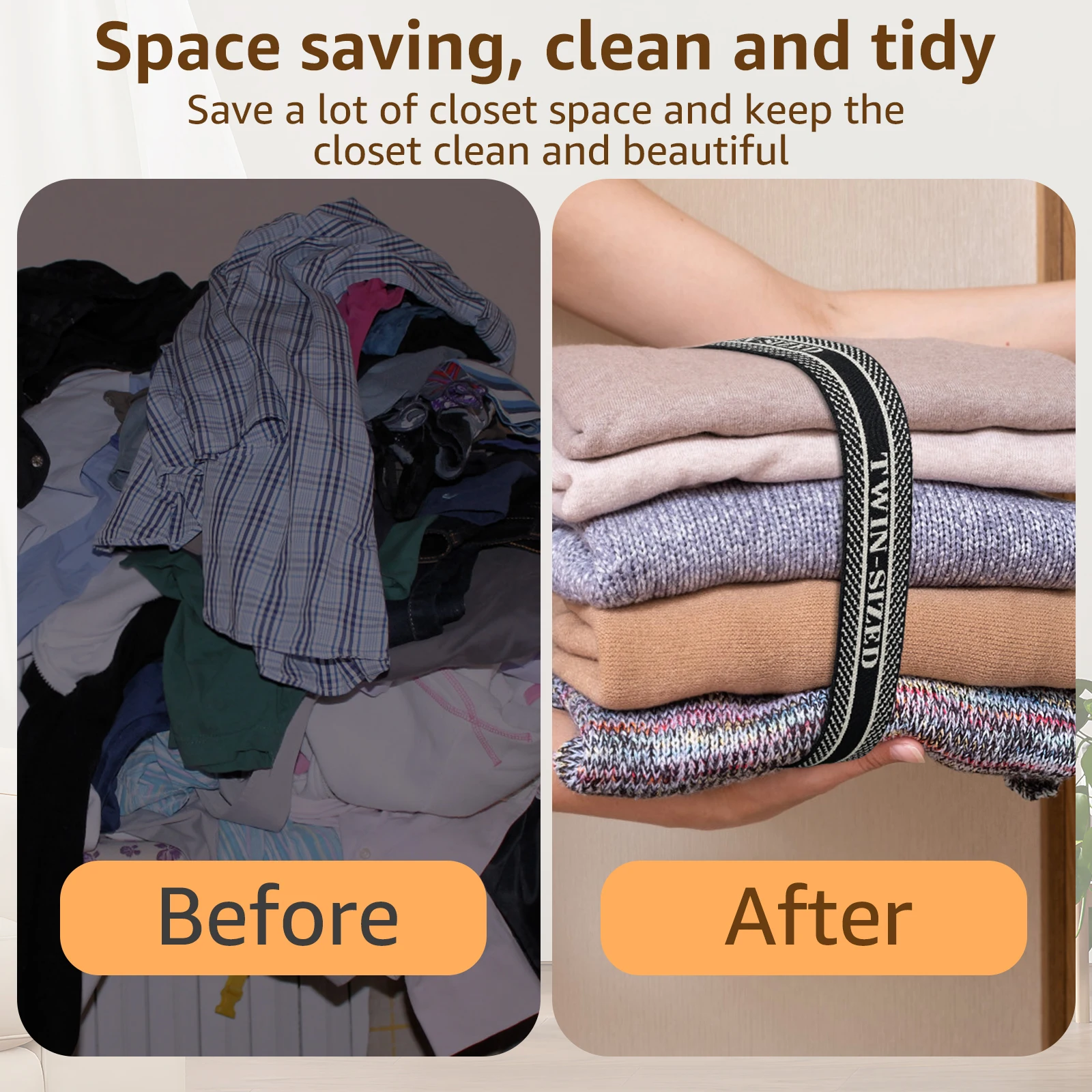 12Pcs Bed Sheet Organizer Bands Set Elastic Bedding Straps King Queen Full Twin Labels Bed Sheet Organizer Straps Portable