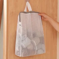 1pc Honeycomb Mesh Laundry Bag with Zipper - Wall-Mounted, Multi-Functional Clothes Storage Organizer for Bedroom & Bathroom 1