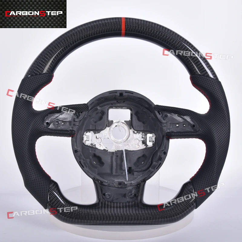 

Customized Carbon Fiber Steering Wheel For Audis TT 8J A4 B6 4F S8 D4 S4 B8.5 RS3 8V A6 C6
