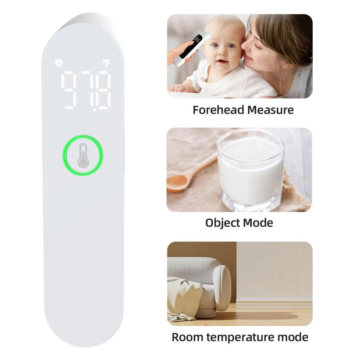 Thermometer for Adults and Kids Fast and Accurate Baby Thermometer Fever Alarm and Silent Mode LCD Big Screen Display Read 5