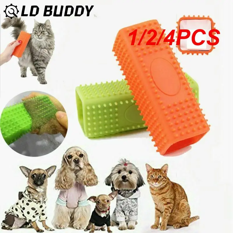 1/2/4 Pz Silicone Pet Hair Remover Pet Cat Dog Fur Grooming Mobili Per La Casa Tappeto Clothe Sofa Cleaner Brush Cat Massage Clean