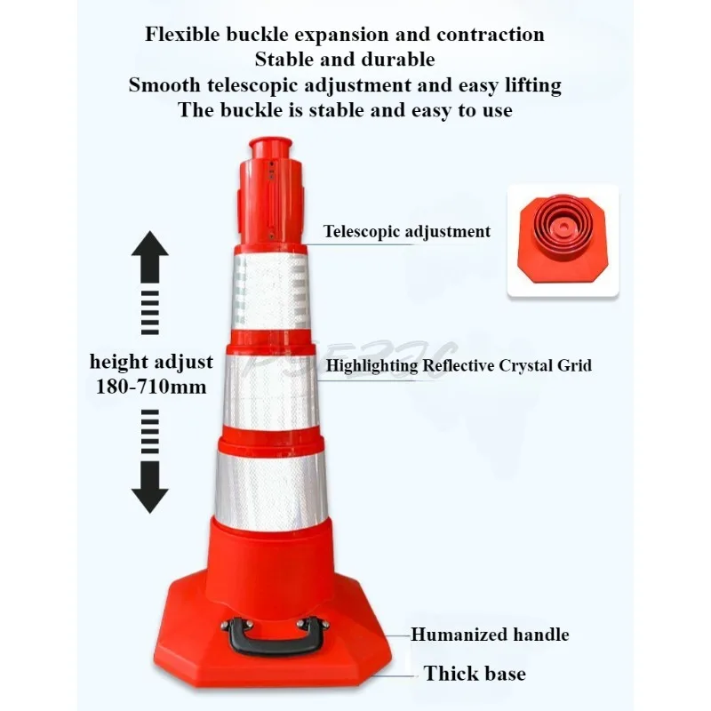 Safety Isolation Belt Telescopic Road Cone Fire Emergency Safety Reflective Warning 5m Warning Tape