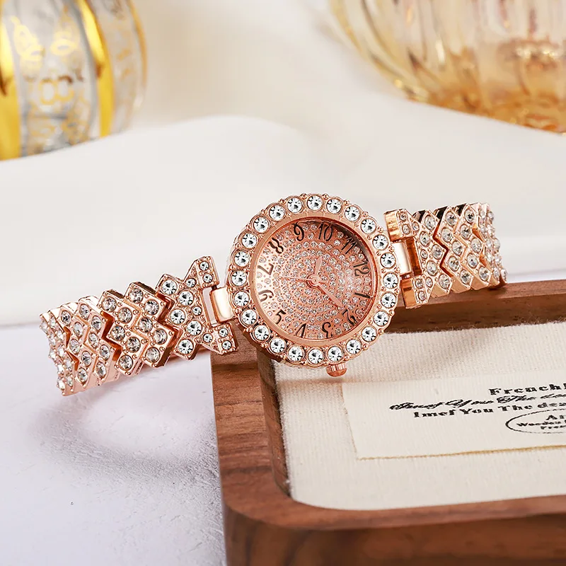 New Trendy Women's Gorgeous Watch Light Luxury Digital Scale Dial Casual Business Quartz Watch (Box Not Included)