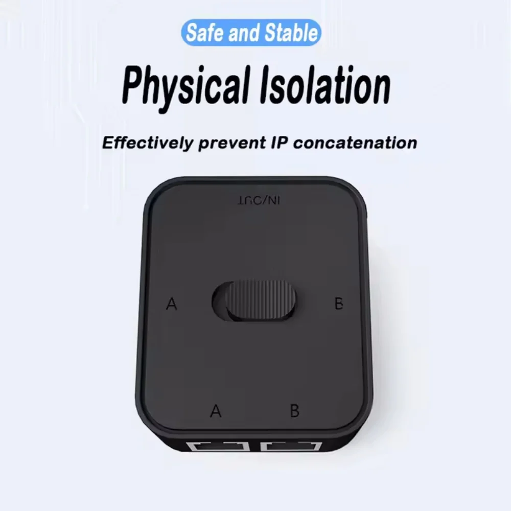2포트 기가비트 네트워크 스위치 RJ45 스위치 네트워크 분배기 케이블 연장기 1000mbps 선택기 무전원 2방향 어댑터 커넥터