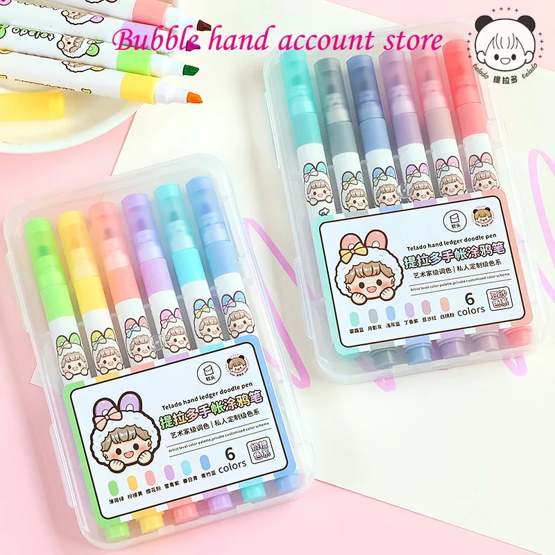 Telado Tent Doodle Pen Creme Cream Soft Tip Marker Quick-drying Watercolor  Marker Highlight - AliExpress