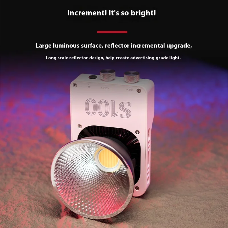 Zsyb S100 100w Photographic Camera Light Dual Color Fill Light Outdoor Mini Cri96 Dimmable Portable Handheld New