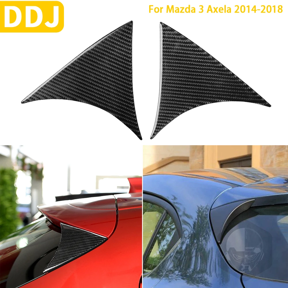 

Аксессуары для Mazda 3 Axela 2013-2018, внутренняя крышка каркаса хэтчбека из углеродного волокна, декоративная наклейка