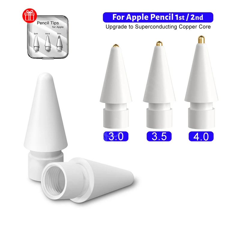 Puntas Per Apple Pencil 2 Generation Stylus Pen Tip Metal Nib Matita Punte Di Ricambio Per Apple Ipad Pencil 1 2Nd Gen Soft 2B
