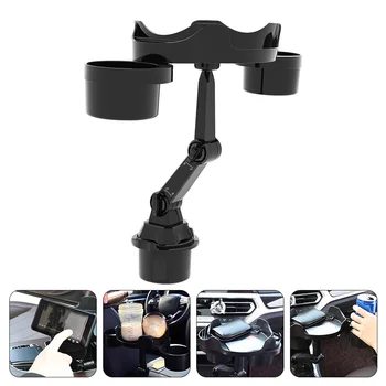 Car Cup Holder Expander with Rotatable Tray Car Cup Holder Food Sundries Tray 1