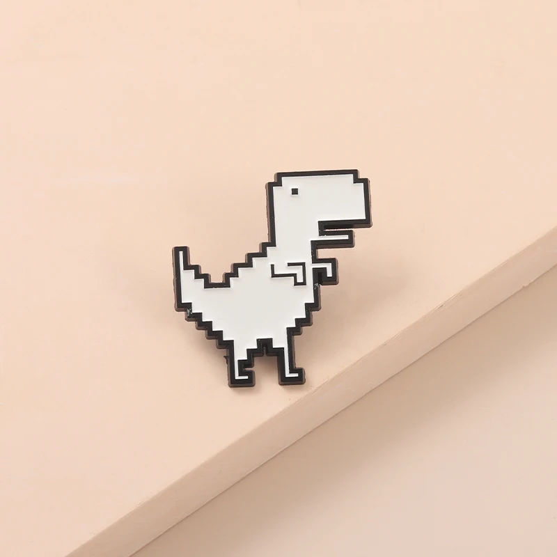 Cute Little Dino Loves Milk - Cute Dinosaur - Pin