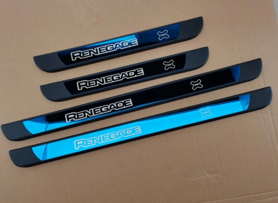 Car Accessories For Jeep Renegade 2015 2020Stainless Scuff Plate Door Sill Entry Panel Cover Threshold Strip Welcome Pedal Trims