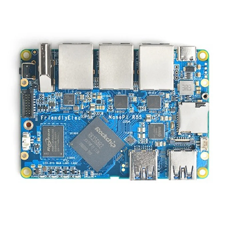 Smartfly NanoPi R5S Rockchip RK3568 SBC  ھ ARM Cortex-A55 CPU, 2GB + 8GB, NVME, PCIe WiFi ,0.8T NPU 